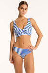 Amalfi Cross Front Multifit Bra - Amalfi Blue - Sea Level Australia 