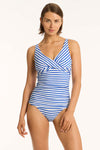 Amalfi Cross Front Tankini - Amalfi Blue - Sea Level Australia 