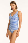 Amalfi Cross Front Tankini - Amalfi Blue - Sea Level Australia 