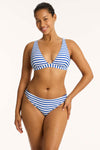 Amalfi Longline Tri Top - Amalfi Blue - Sea Level Australia 