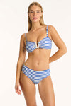 Amalfi Mid Bikini Pant - Amalfi Blue - Sea Level Australia 