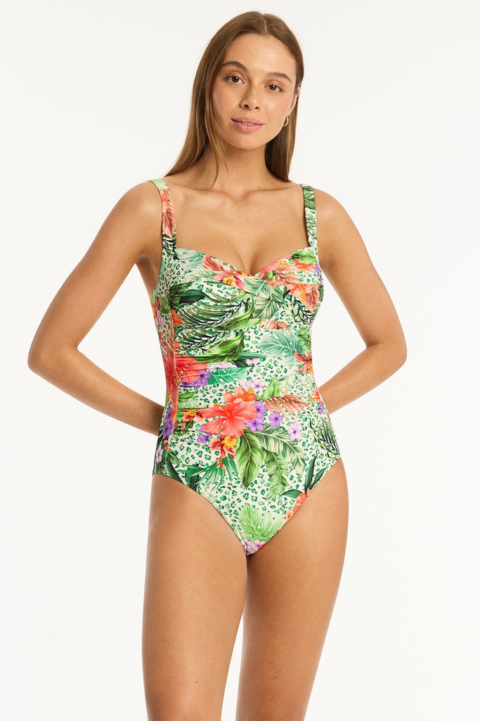Sustainable Living Coral One Piece Swimsuit