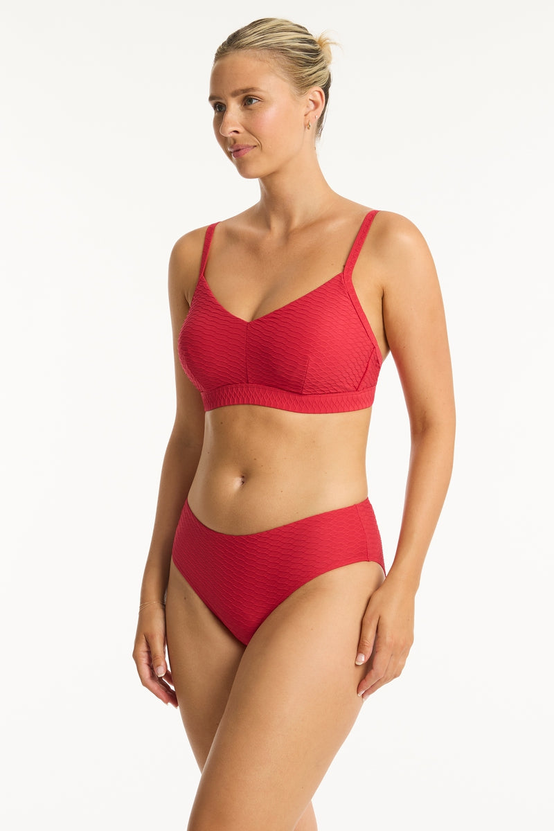 Honeycomb DD/E Bralette - Honeycomb Red - Sea Level Australia 