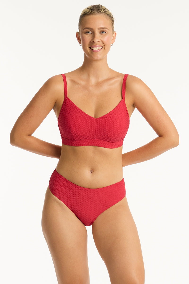 Honeycomb DD/E Bralette - Honeycomb Red - Sea Level Australia 