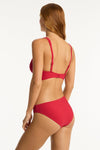 Honeycomb Longline Top - Honeycomb Red - Sea Level Australia 