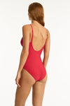 Honeycomb Tri One Piece - Honeycomb Red - Sea Level Australia 