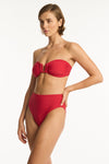 Honeycomb U Bar Bandeau - Honeycomb Red - Sea Level Australia 