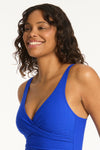 Honeycomb Cross Front One Piece - Honeycomb Cobalt - Sea Level Australia 