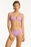 Interlace Longline Bralette - Interlace Lavender - Sea Level Australia 