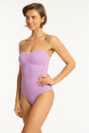 Interlace Seamless Bandeau One Piece - Interlace Lavender - Sea Level Australia 