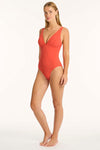 Messina Panel Line One Piece - Messina Flame - Sea Level Australia 