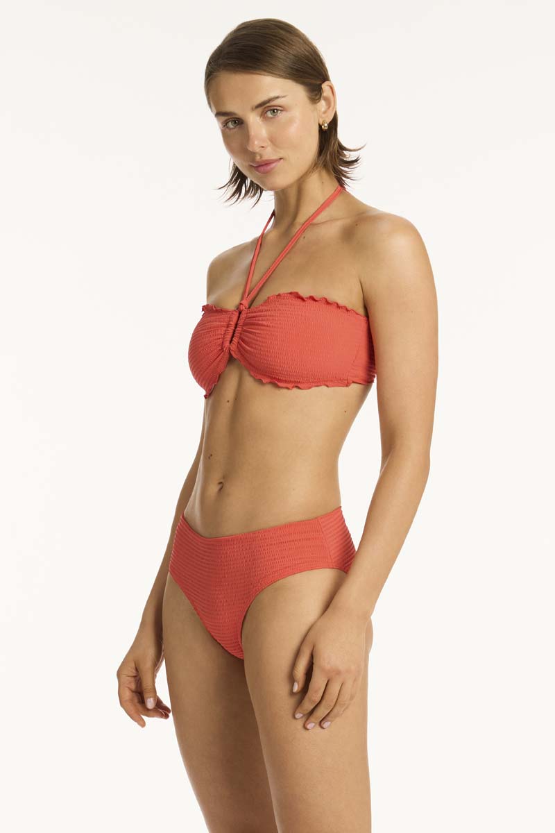 Messina Mid Bikini Pant - Messina Flame - Sea Level Australia 