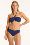 Messina Mid Bikini Pant - Messina French Navy - Sea Level Australia 