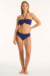 Messina Mid Bikini Pant - Messina French Navy - Sea Level Australia 