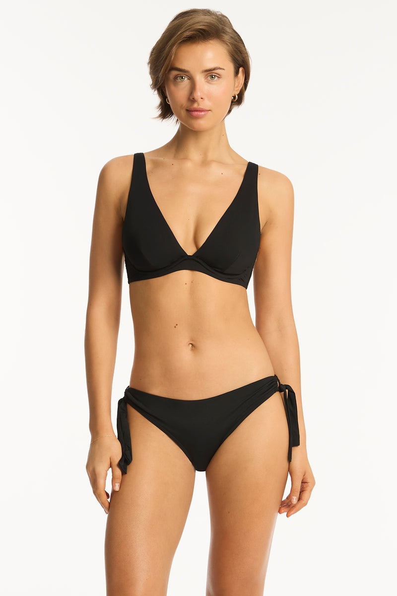 Eco Essentials Longline Underwire Bra - Eco Essentials Black - Sea Level Australia 