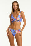 Blue Hawaii Cross Front Multifit Bra