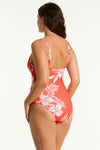 Aloha Cross Front Multifit One Piece - Aloha Flame - Sea Level Australia 