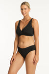 Eco Essentials G Cup Cross Front Bra - Eco Essentials Black - Sea Level Australia 