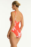 Aloha Longline Tri One Piece - Aloha Flame - Sea Level Australia 