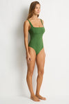 Essentials Edit Square Neck Panelled Underwire One Piece