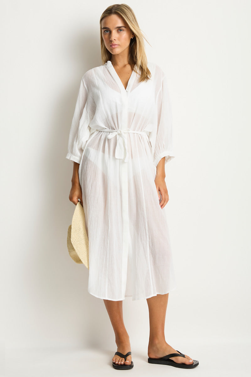 Salt Boho Long Shirt Dress
