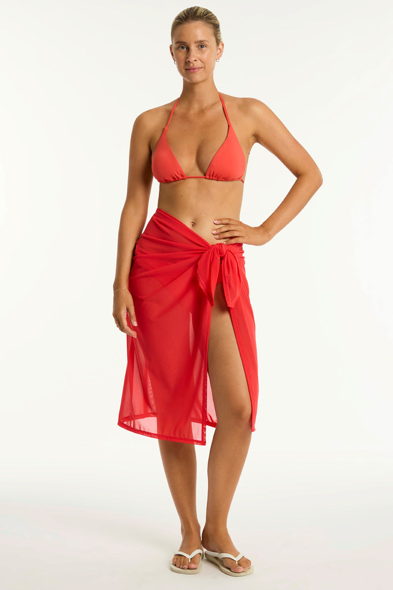 Sunrise Mesh Swim Wrap - Sunrise Flame - Sea Level Australia 