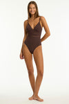 Essentials Edit Cross Back Tri One Piece