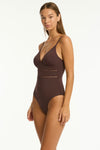 Essentials Edit Cross Back Tri One Piece