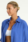 Heatwave Cover Up Shirt in Heatwave Blue | Sea Level Australia 