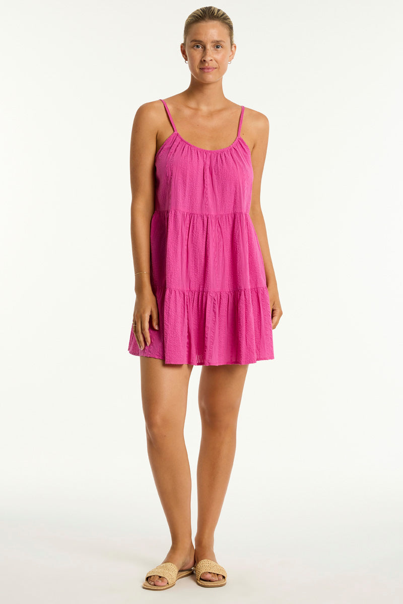 Heatwave Short Sundress in Heatwave Pink | Sea Level Australia 