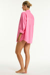 Breeze Linen Beach Shirt in Breeze Linen | bond-eye swim