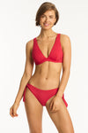 Eco Essentials Longline Underwire Bra - Eco Essentials Red - Sea Level Australia 