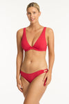 Eco Essentials Longline Underwire Bra - Eco Essentials Red - Sea Level Australia 