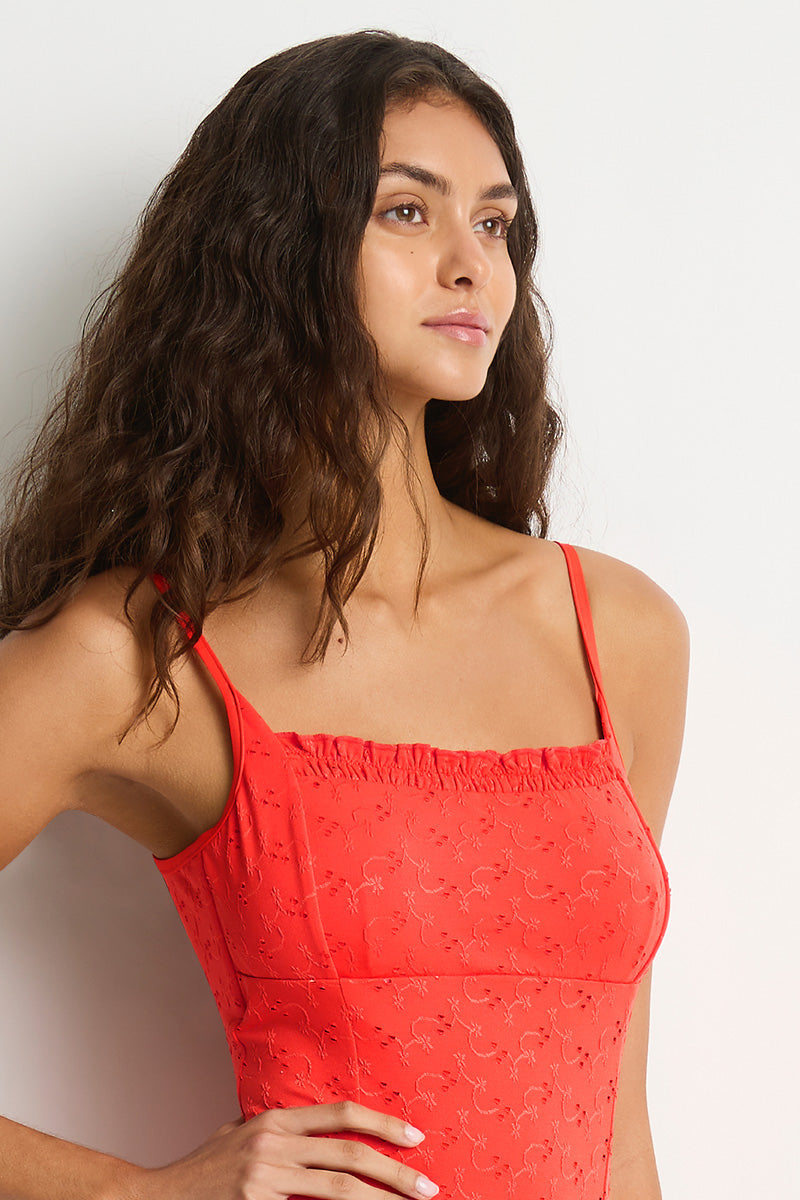 Celestia Frill Square Neck One Piece