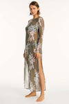 Aloha Mesh Long Dress - Aloha Khaki - Sea Level Australia 