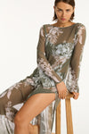 Aloha Mesh Long Dress - Aloha Khaki - Sea Level Australia 