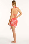 Aloha Drawstring Mini Mesh Skirt - Aloha Flame - Sea Level Australia 