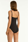 Black Essentials Edit Twist Bandeau One Piece in Sea Level | Sea Level Australia 