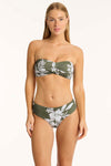 Aloha Twist Bandeau - Aloha Khaki - Sea Level Australia 