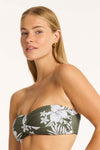 Aloha Twist Bandeau - Aloha Khaki - Sea Level Australia 