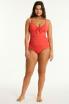 Flame Essentials Edit Tie Front DD/E Cup One Piece in Sea Level | Sea Level Australia 