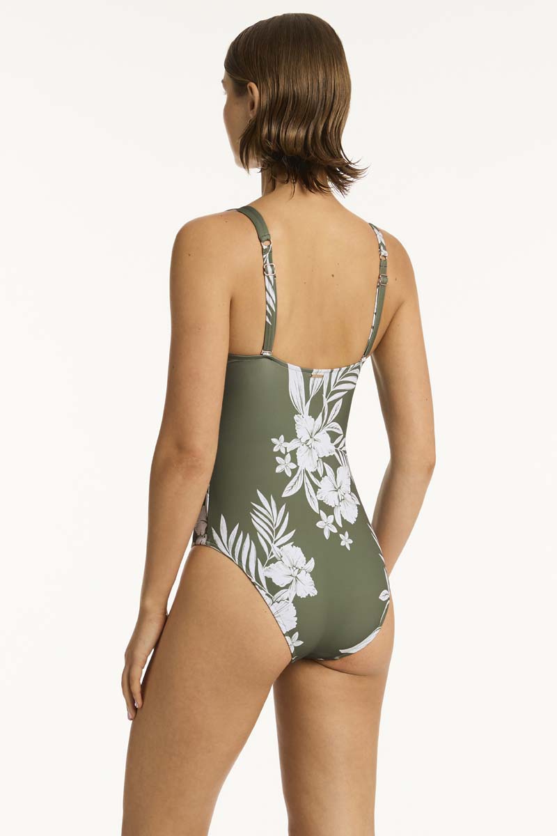 Aloha Longline Tri One Piece - Aloha Khaki - Sea Level Australia 