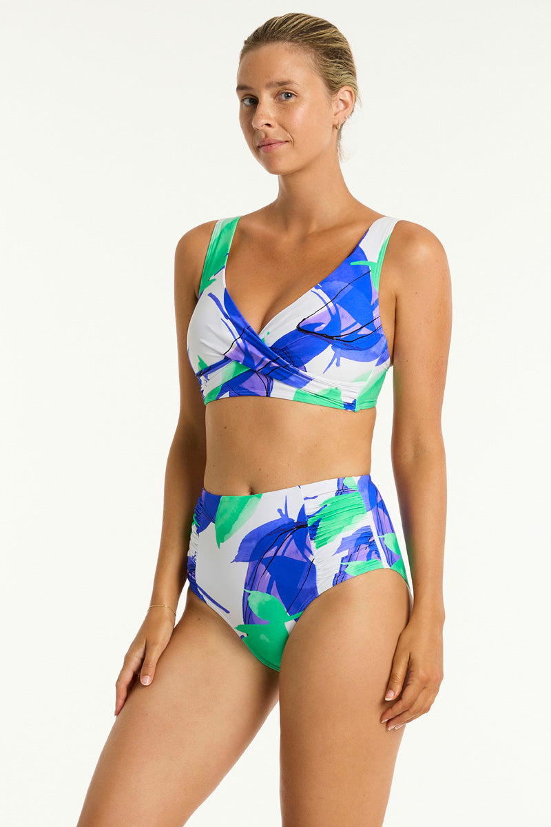 Sublime High Waist Gathered Side Pant in Sea Level | Sea Level Australia 