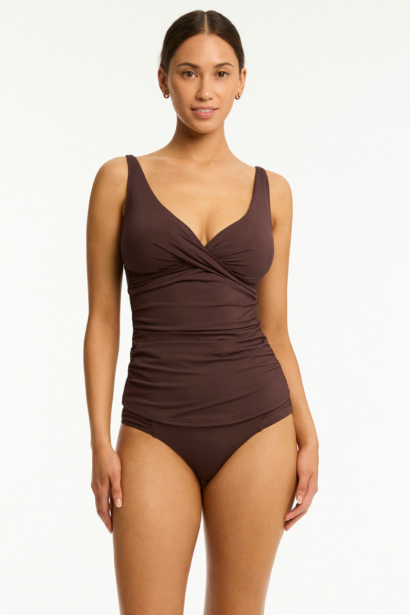 Essentials Edit Cross Front Tankini