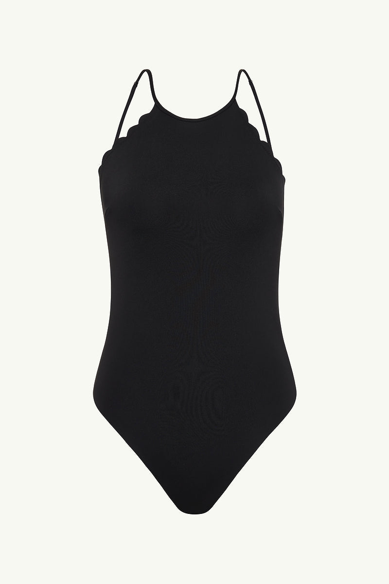Scallop Cross Back High Neck One Piece – Sea Level US