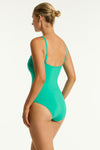 Evergreen Essentials Edit Twist Bandeau One Piece in Sea Level | Sea Level Australia 