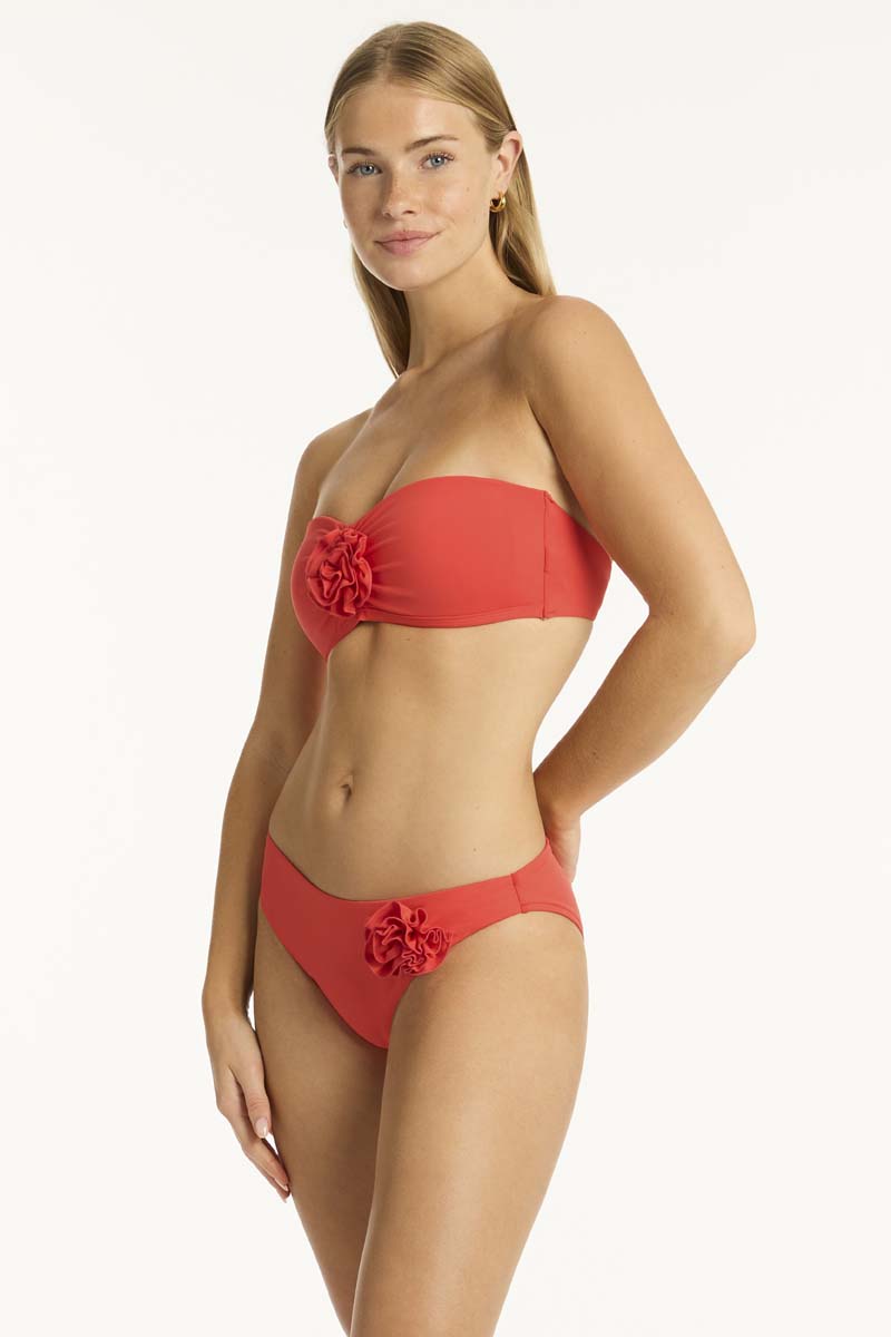 Casa Del Mar Flower Bandeau - Casa Del Mar Flame - Sea Level Australia 