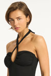 Eco Essentials Halter Bandeau One Piece - Eco Essentials Black - Sea Level Australia 