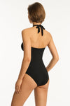 Eco Essentials Halter Bandeau One Piece - Eco Essentials Black - Sea Level Australia 