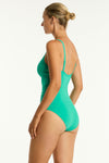 Evergreen Essentials Edit Tie Front DD/E Cup One Piece in Sea Level | Sea Level Australia 